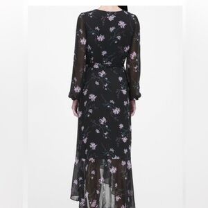 Banana Republic Sheer Black Floral Maxi
Dress, size 2